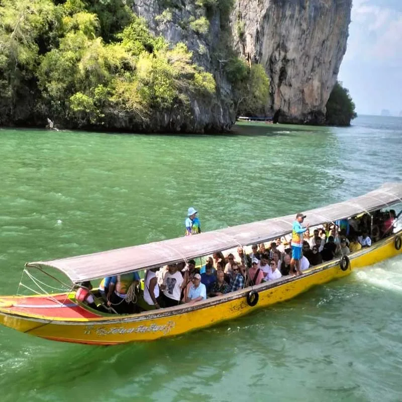 Phuket-full-day-canoe-phang-nga-bay-big-boat-and-longtail-boat
