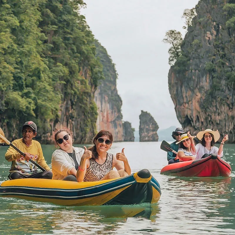 canoeing-panak-island-James-Bond-tour-luxury-speed-catamaran-2