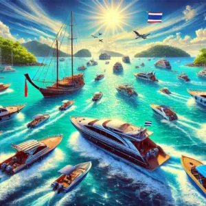 Speed Boats Longtails or Catamarans - Explore Phuket Waters Your Way with Private Bookings a busy harbour full of different moving boats on tours in Phuket