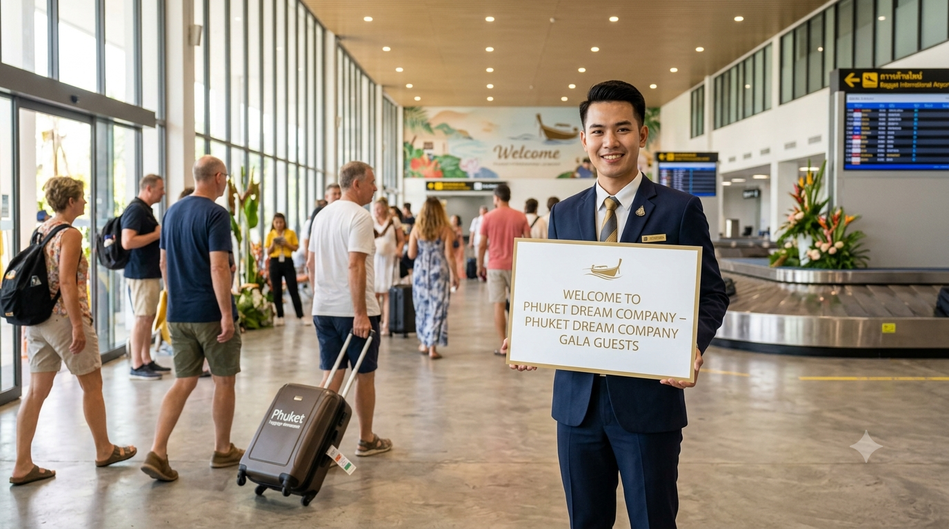 VIP meet-and-greet agent at Phuket airport fast-track immigration arrivals hall